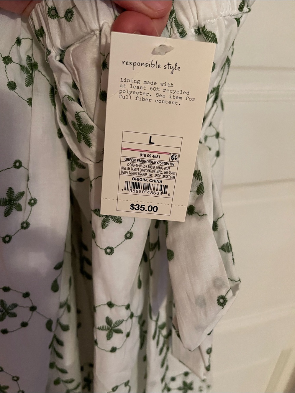 a new day White Maxi Dress with Green Floral Print - Picture 7 of 7